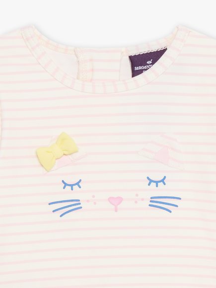 Βρεφική Αντιηλιακή Μπλούζα για Κορίτσια Cute Cat
