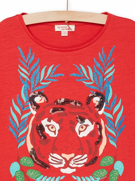 Παιδική Μπλούζα για Κορίτσια Red Tiger