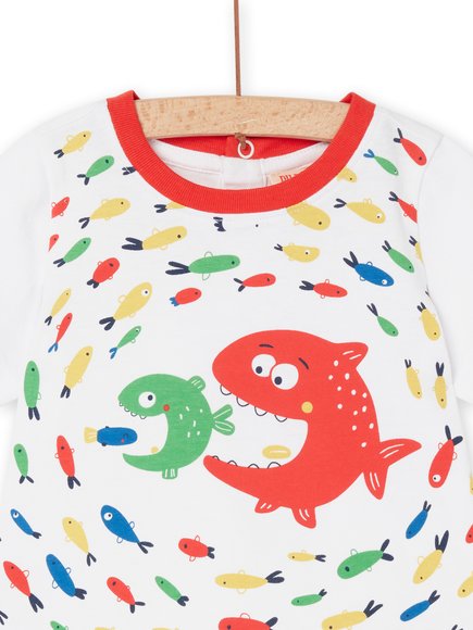 Βρεφική Μπλούζα για Αγόρια Hungry Fish