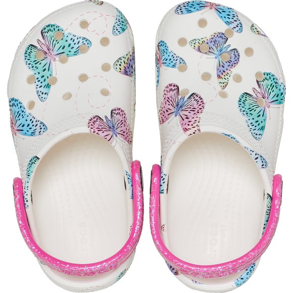 Crocs Crocband Παιδικά Παπούτσια Λευκά Butterfly