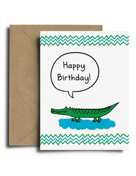 HMHB Ευχετήρια Κάρτα Happy Birthday Dino - ΠΟΛΥΧΡΩΜΟ