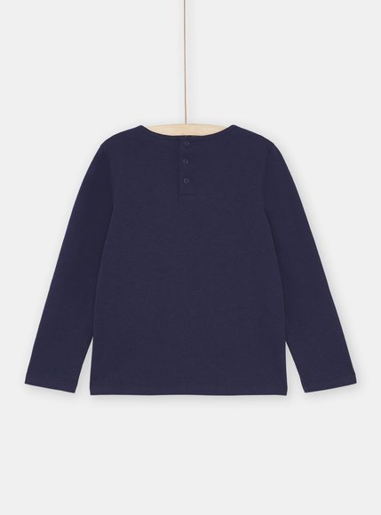 Παιδική Μακρυμάνικη Μπλούζα για Κορίτσια Navy Blue Lace