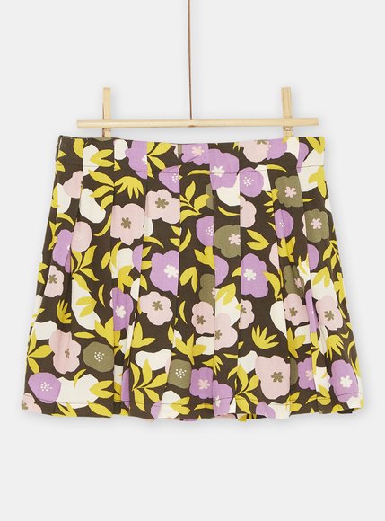 Παιδική Φούστα για Κορίτσια Καφέ Floral