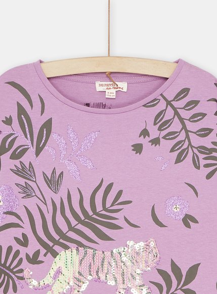 Παιδική Μακρυμάνικη Μπλούζα για Κορίτσια Purple Zebra