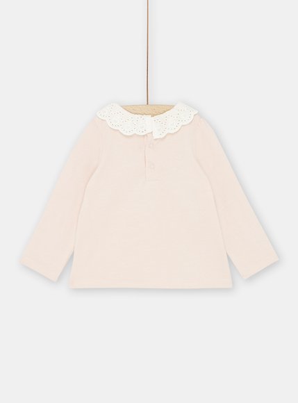 Βρεφική Μακρυμάνικη Μπλούζα για Κορίτσια Pink Lace
