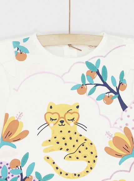 Βρεφική Μακρυμάνικη Μπλούζα για Κορίτσια White Zoo