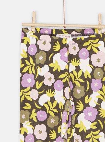 Παιδικό Κολάν για Κορίτσια Καφέ Floral