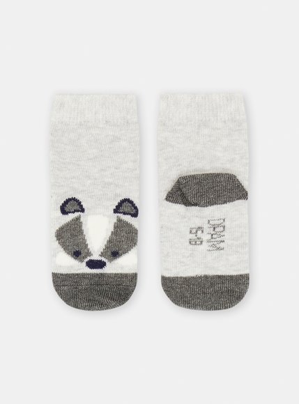 Βρεφικές Κάλτσες Unisex White Mouse - ΓΚΡΙ φωτογραφία