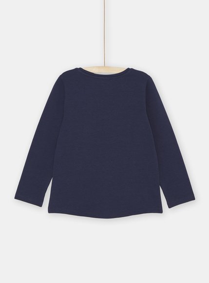Παδική Μακρυμάνικη Μπλούζα για Κορίτσια Navy Blue Unicorn
