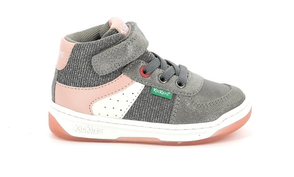 Παιδικά Παπούτσια για Κορίτσια Kickers Kickalien Grey/Pink - ΓΚΡΙ ΚΟΡΙΤΣΙ > Παπούτσια
