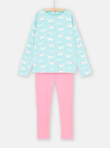 Παιδικές Πιτζάμες για Κορίτσια Τιρκουάζ Unicorn