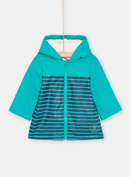 Βρεφικό Μπουφάν για Αγόρια Γαλάζιο Stripes