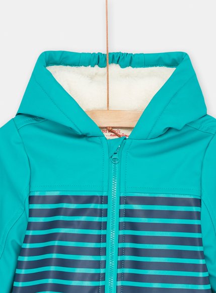 Βρεφικό Μπουφάν για Αγόρια Γαλάζιο Stripes