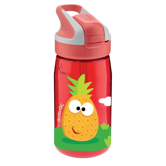 Παιδικό Παγούρι Laken Κόκκινο Pineapple 450 ml - Πώμα Summit