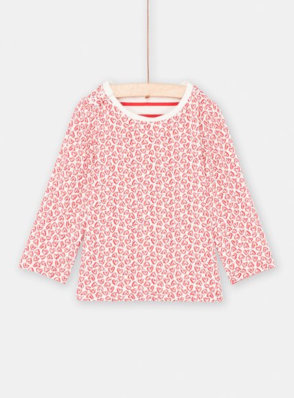 Βρεφική Μακρυμάνικη Μπλούζα για Κορίτσια Διπλής Όψης Red Hearts