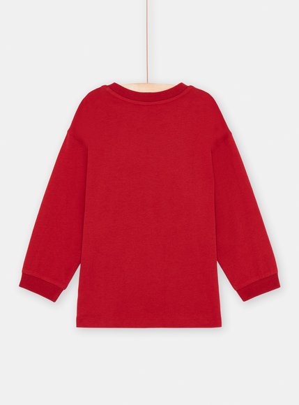 Παιδική Μακρυμάνικη Μπλούζα για Αγόρια Κόκκινη Tiger - ΚΟΚΚΙΝΟ φωτογραφία