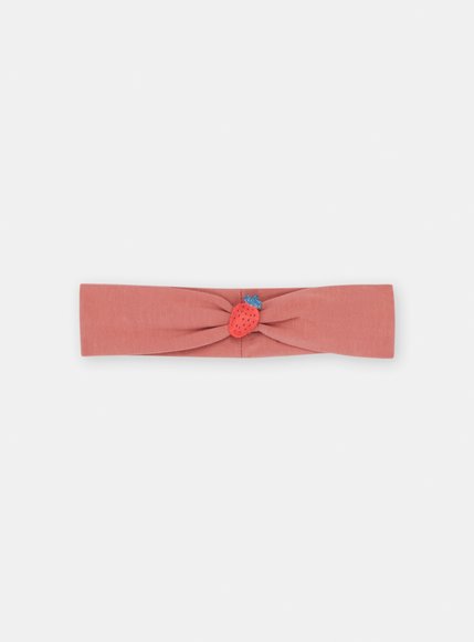 Βρεφική Κορδέλα για Κορίτσια Dusty Rose Strawberry – ΡΟΖ