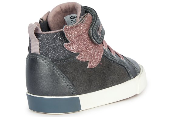 Βρεφικά Μποτάκια για Κορίτσια Geox Kilwi Dark Grey/Light Rose (Μεγέθη 21-27)