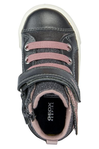 Βρεφικά Μποτάκια για Κορίτσια Geox Kilwi Dark Grey/Light Rose (Μεγέθη 21-27)