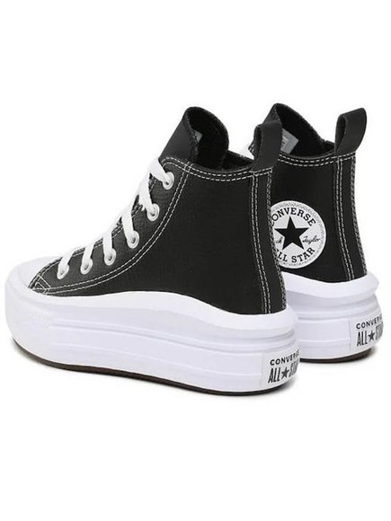 Παιδικά High Sneakers Παπούτσια Converse Chuck Tailor All Star Platform Black Leather (Μεγέθη 27-35)