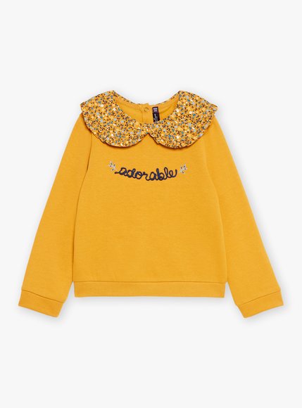 Παιδικό Φούτερ για Κορίτσια Sergent Major Μουσταρδί