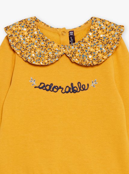 Παιδικό Φούτερ για Κορίτσια Sergent Major Μουσταρδί