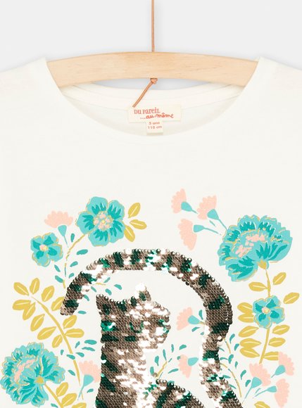 Παιδική Μακρυμάνικη Μπλούζα για Κορίτσια White Cat