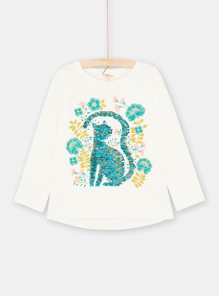 Παιδική Μακρυμάνικη Μπλούζα για Κορίτσια White Cat