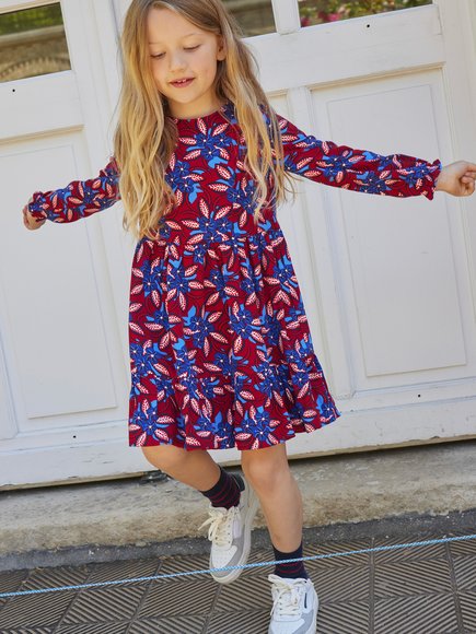 Παιδικό Φόρεμα για Κορίτσια Red Flowers - ΚΟΚΚΙΝΟ