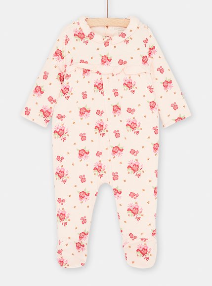 Βρεφικό Ολόσωμο Φορμάκι για Κορίτσια Pink Floral