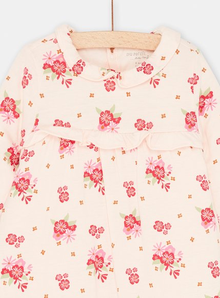 Βρεφικό Ολόσωμο Φορμάκι για Κορίτσια Pink Floral