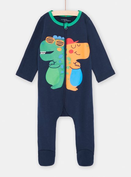 Βρεφικό Ολόσωμο Φορμάκι για Αγόρι Navy Blue Dino