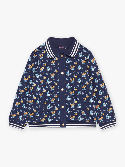 Παιδική Ζακέτα για Κορίτσια Navy Flowers