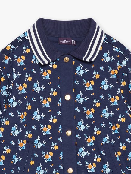 Παιδική Ζακέτα για Κορίτσια Navy Flowers