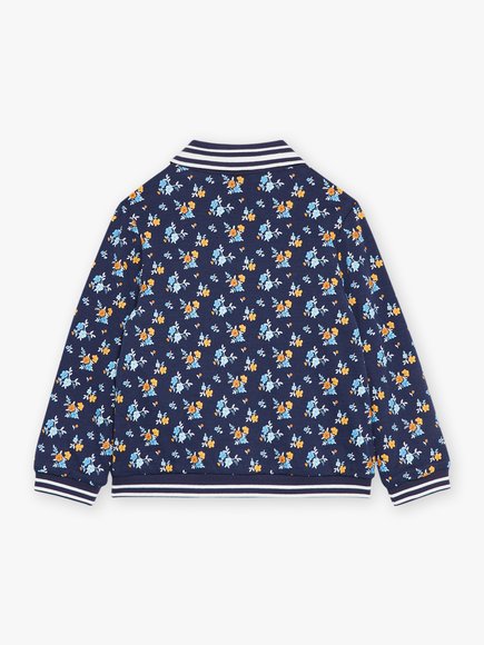 Παιδική Ζακέτα για Κορίτσια Navy Flowers
