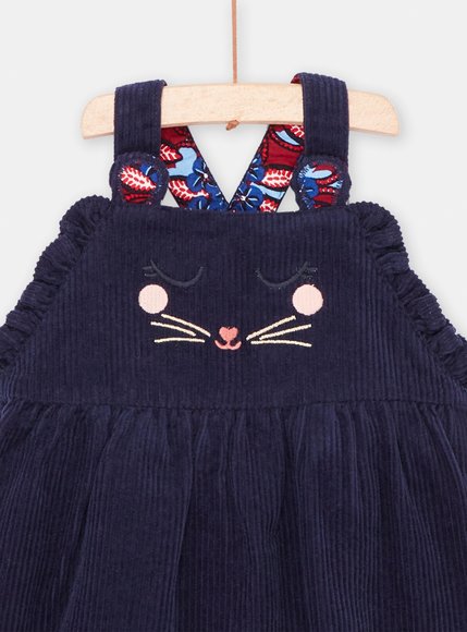 Βρεφικό Φόρεμα για Κορίτσια Navy Blue Cat