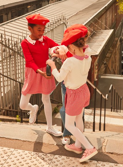 Παιδική Φούστα-Σορτσάκι για Κορίτσια Sergent Major Λευκή-Κόκκινη Καρό