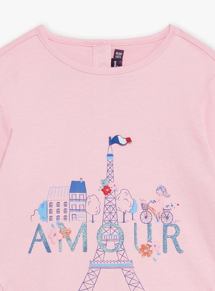 Παιδική Μακρυμάνικη Μπλούζα για Κορίτσια Sergent Major Pink Amour