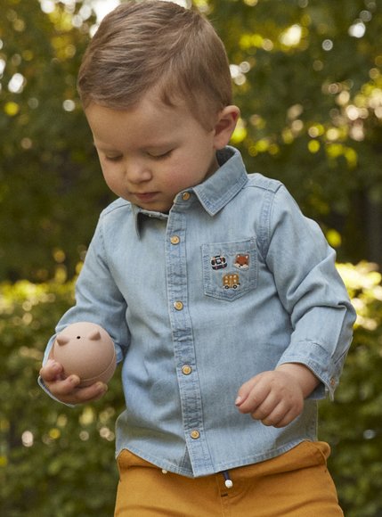 Βρεφικό Πουκάμισο για Αγόρια Sergent Major Denim Light Blue