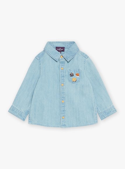 Βρεφικό Πουκάμισο για Αγόρια Sergent Major Denim Light Blue