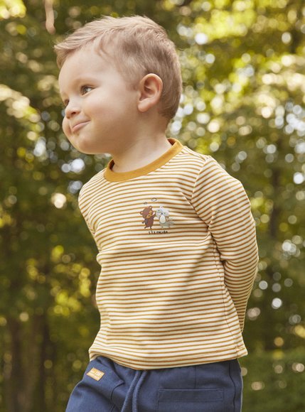 Βρεφική Μακρυμάνικη Μπλούζα για Αγόρια Sergent Major Mustard Stripes
