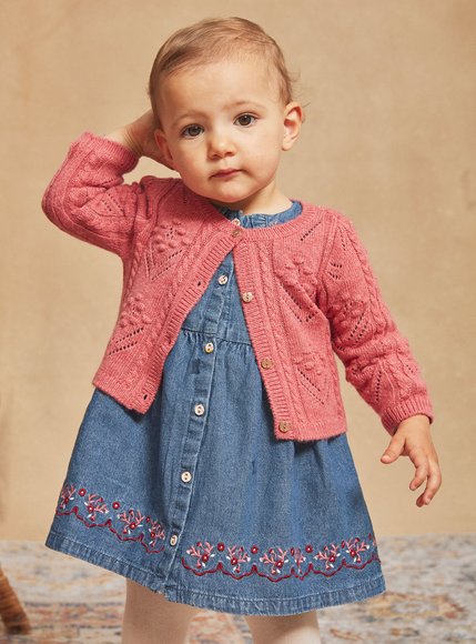Βρεφικό Φόρεμα για Κορίτσια Sergent Major Denim Blue Flowers