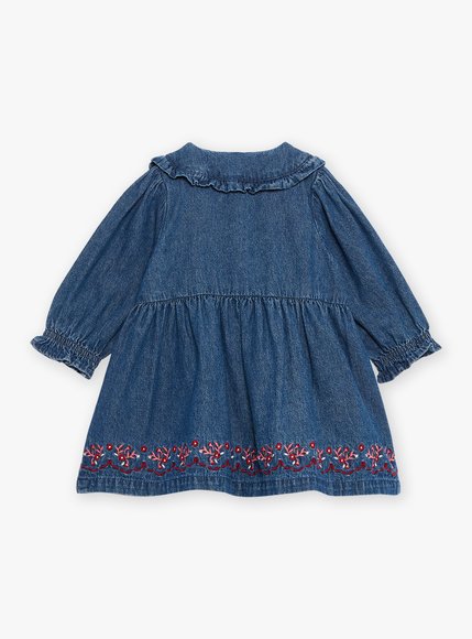 Βρεφικό Φόρεμα για Κορίτσια Sergent Major Denim Blue Flowers
