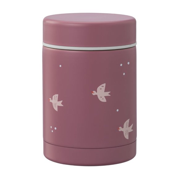 A-PLAY Βρεφικό Θερμός Φαγητού Fresk Dusty Rose Birds 300 ml - ΚΟΚΚΙΝΟ