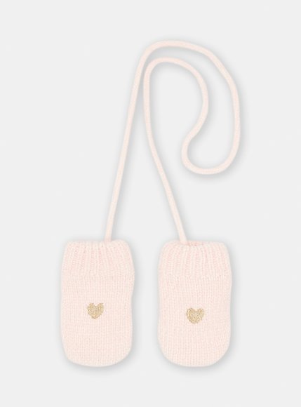 Βρεφικά Γάντια για Κορίτσια Pink Hearts