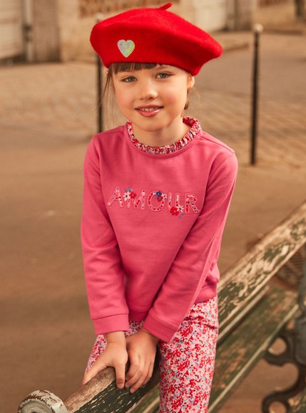 Παιδική Μακρυμάνικη Μπλούζα Φούτερ για Κορίτσια Sergent Major Pink Amour - ΡΟΖ