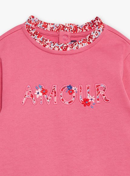 Παιδική Μακρυμάνικη Μπλούζα Φούτερ για Κορίτσια Sergent Major Pink Amour