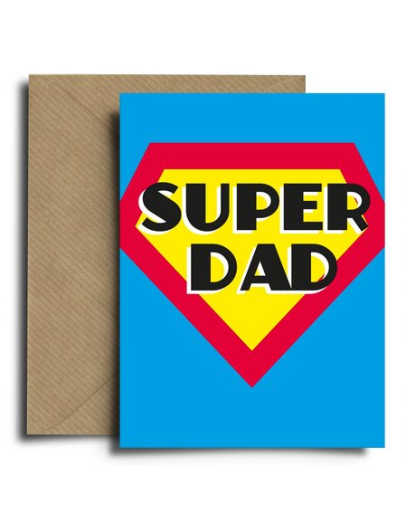 HMHB Ευχετήρια Κάρτα Super Dad - ΠΟΛΥΧΡΩΜΟ