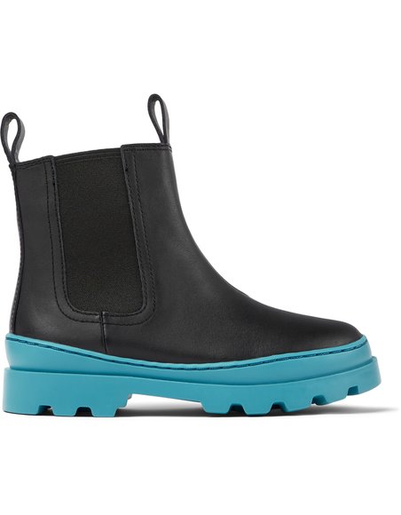 Παιδικά Μποτάκια Camper Brutus Chelsea Black/Tuquoise – ΜΑΥΡΟ