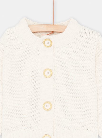 Παιδική Πλεκτή Ζακέτα για Κορίτσια Λευκή